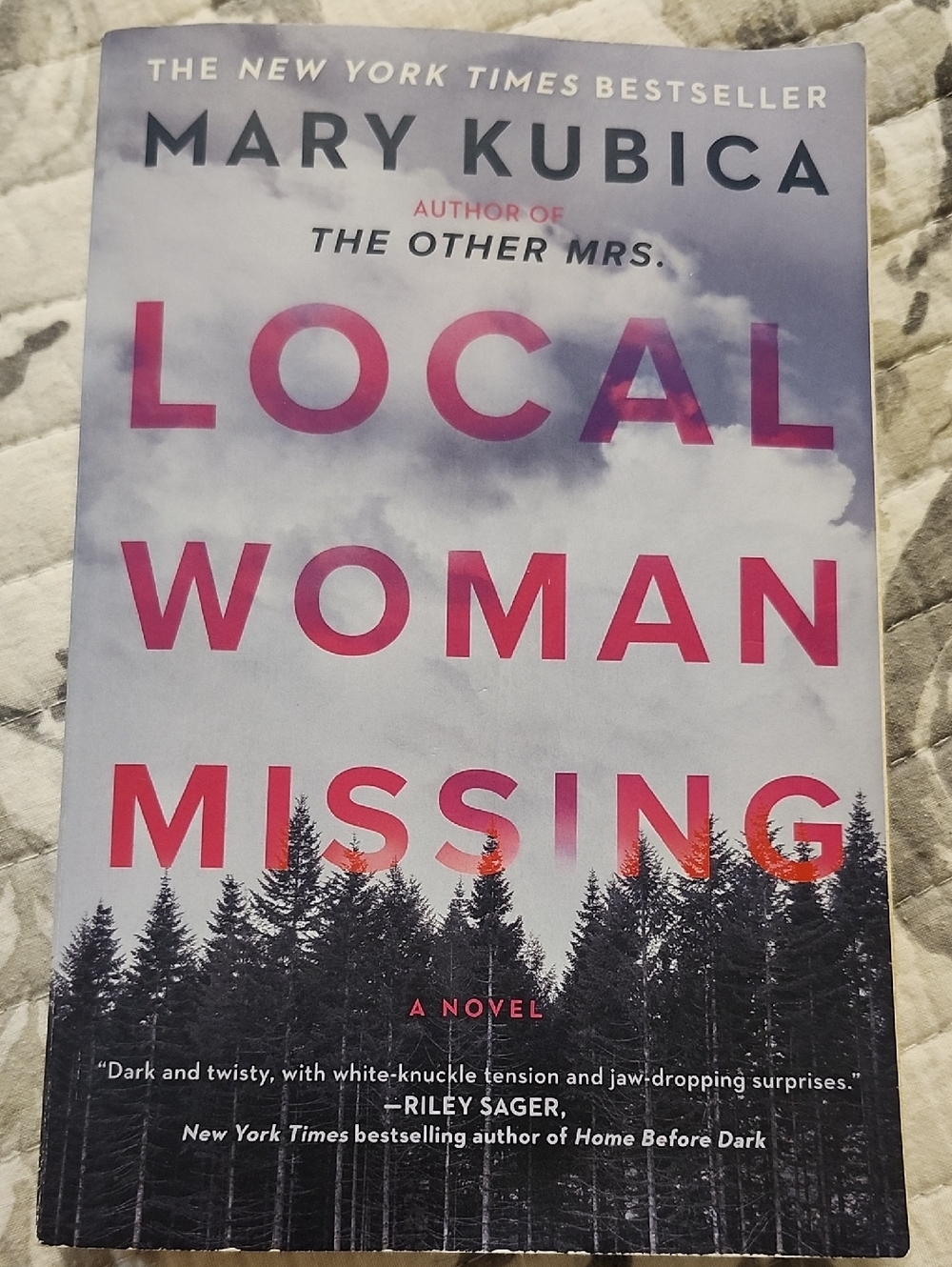 Mary Kubica "Local Woman Missing" Paperback Book - Pink and Purple Cover